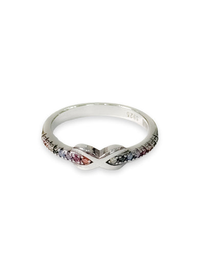 Anillo multicolor infinito
