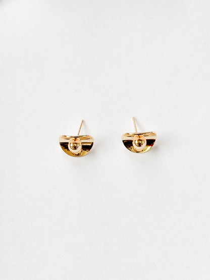 Aretes 2 en 1 dos oros