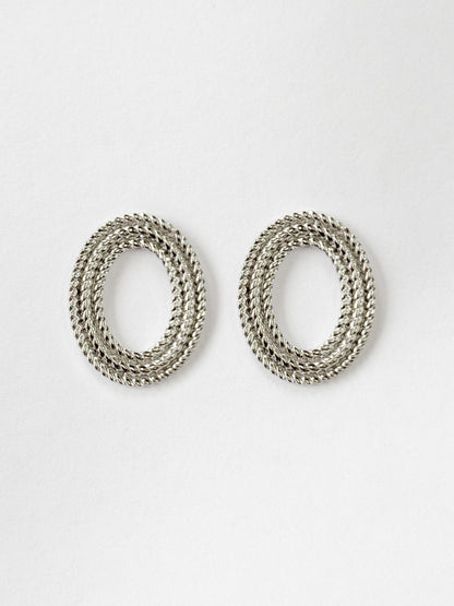 Aretes ovalado texturizado