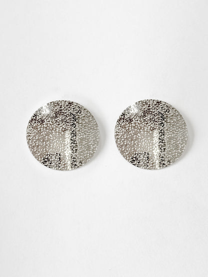 Aretes círculo texturizado