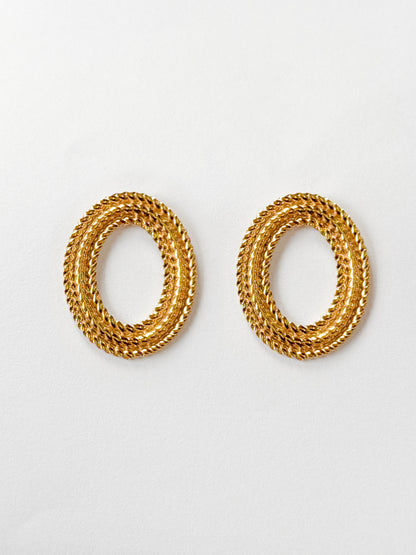 Aretes ovalado texturizado