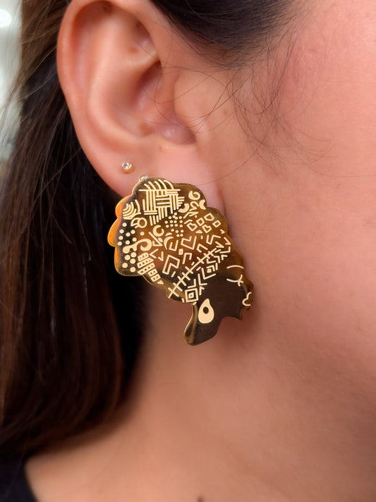 Aretes mujer con turbante