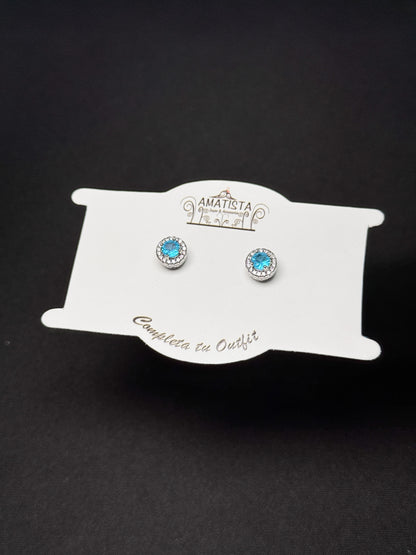 Topo azul con marco brillante