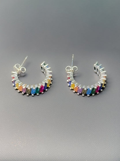 Candonga en plata multicolor