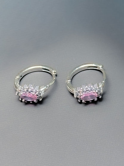 Candonga en plata flor brilante