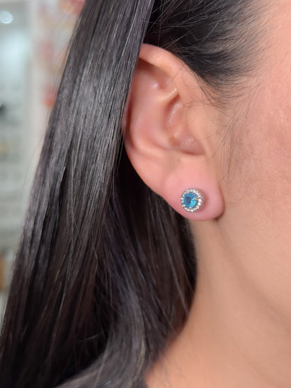 Topo azul con marco brillante