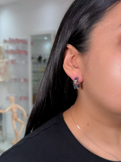 Candonga en plata multicolor