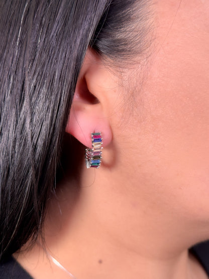 Candonga en plata multicolor