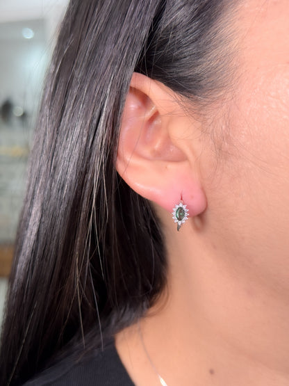 Candonga en plata flor brilante