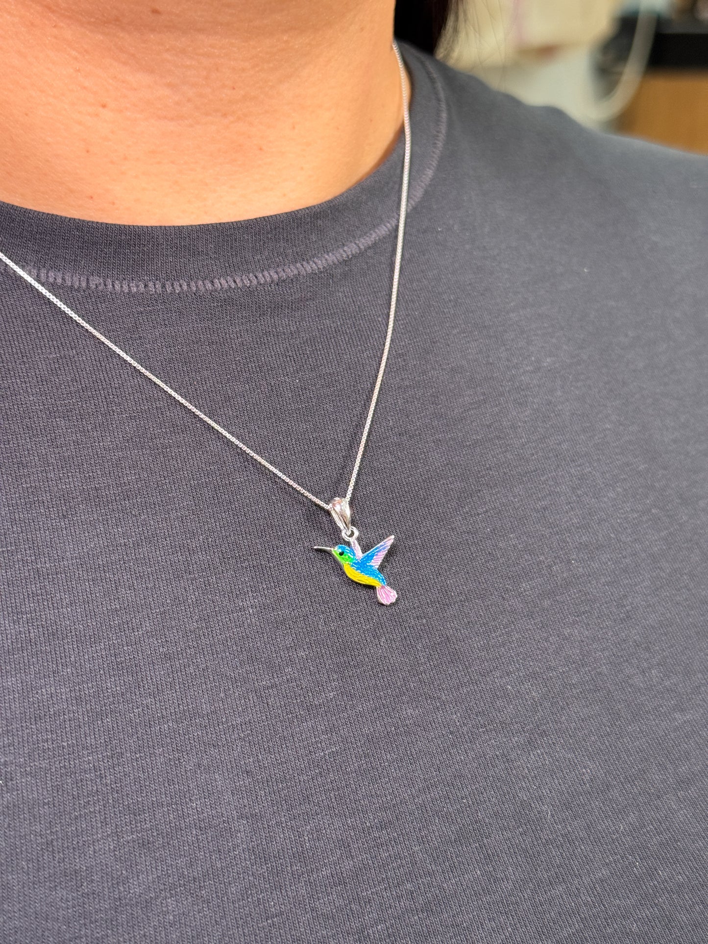 Cadena colibrí azul