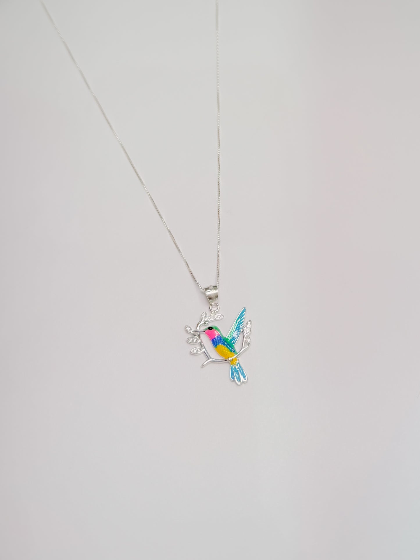 Cadena colibrí en ramas