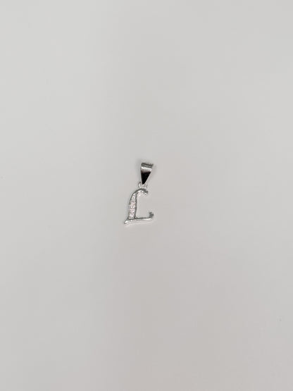 Cadena con inicial con dije colgante