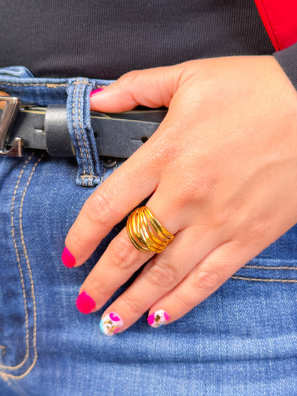 Anillo textura lineal