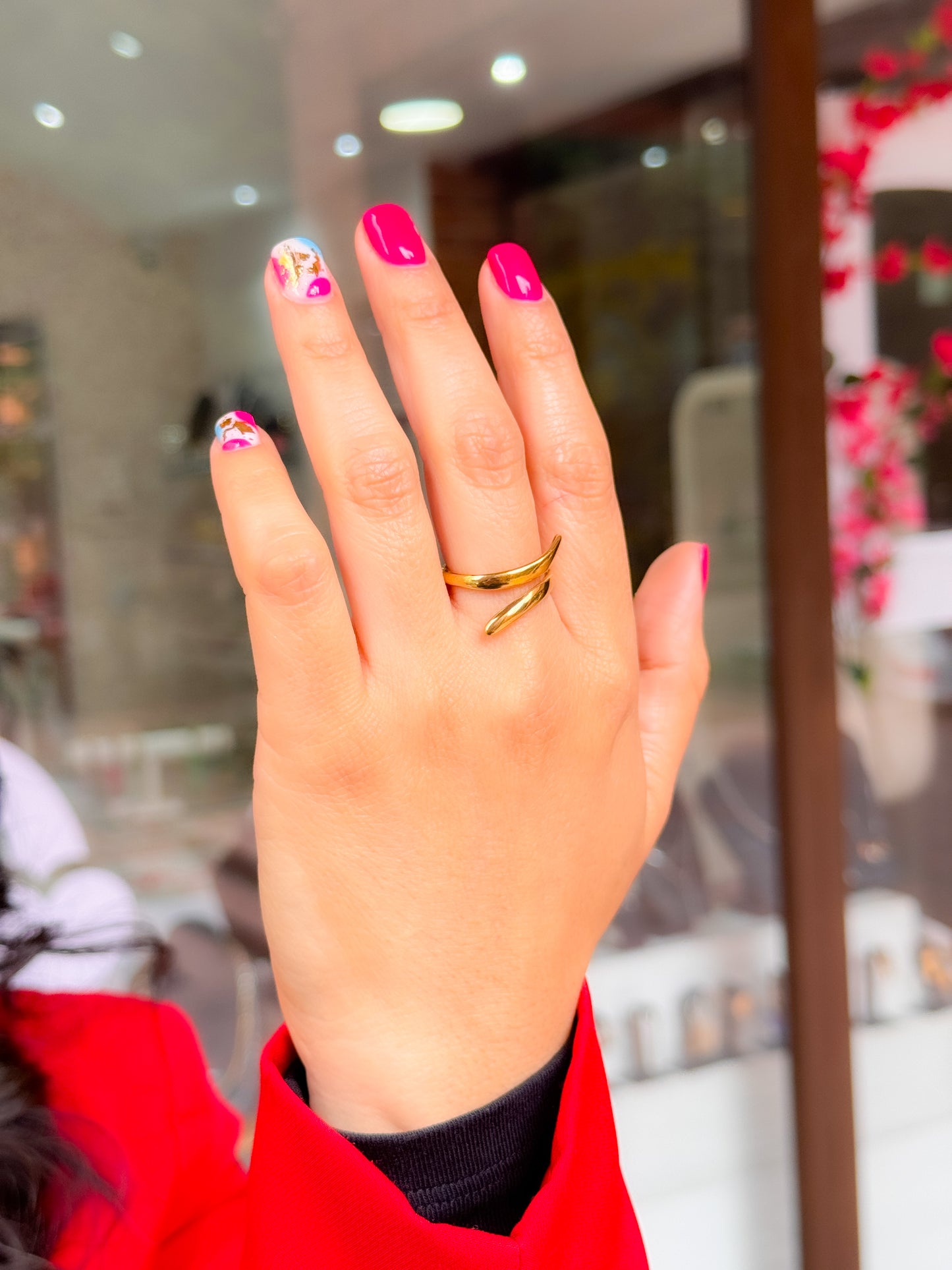 Anillo enlace dorado