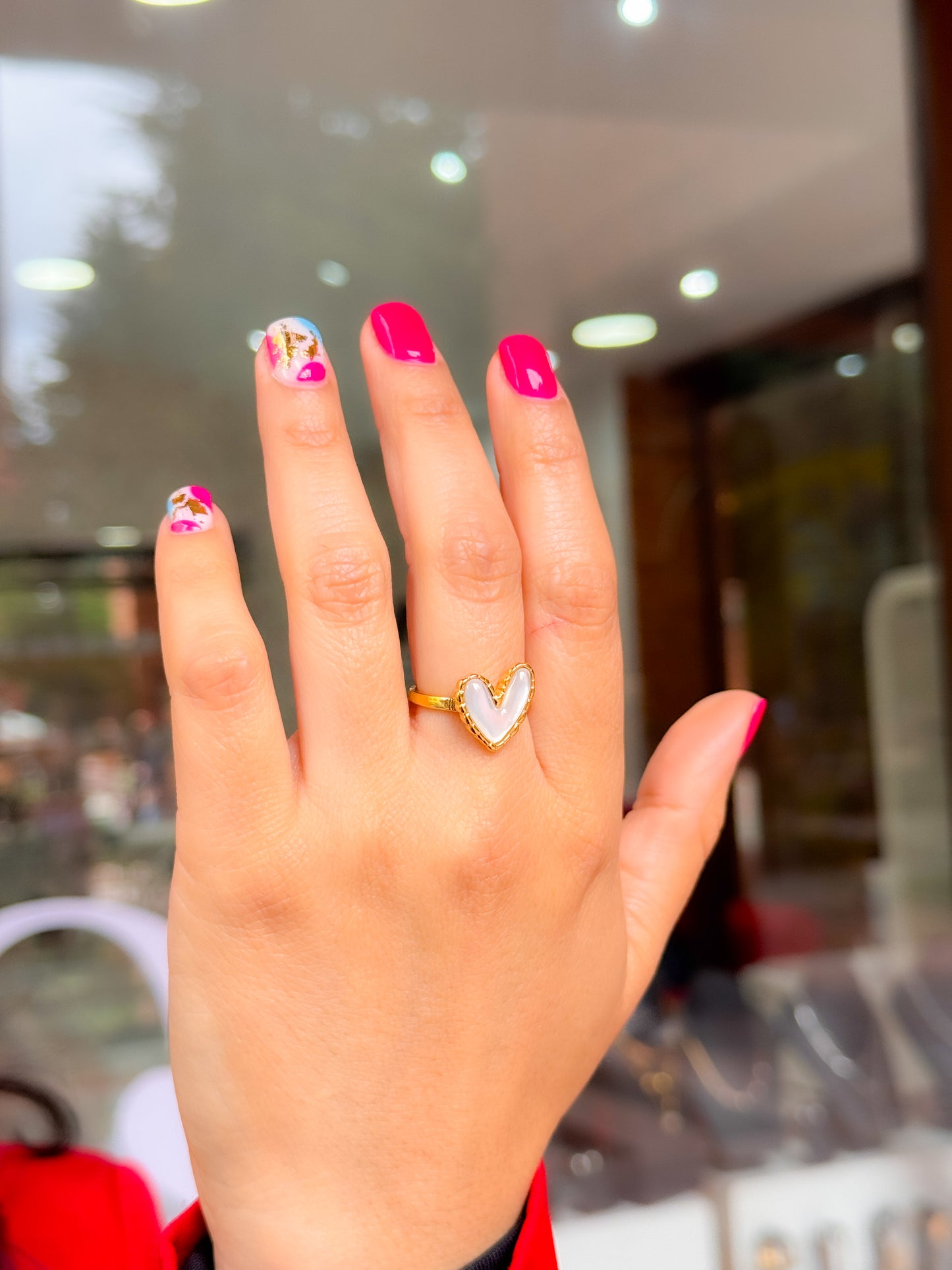 Anillo corazón alma blanca