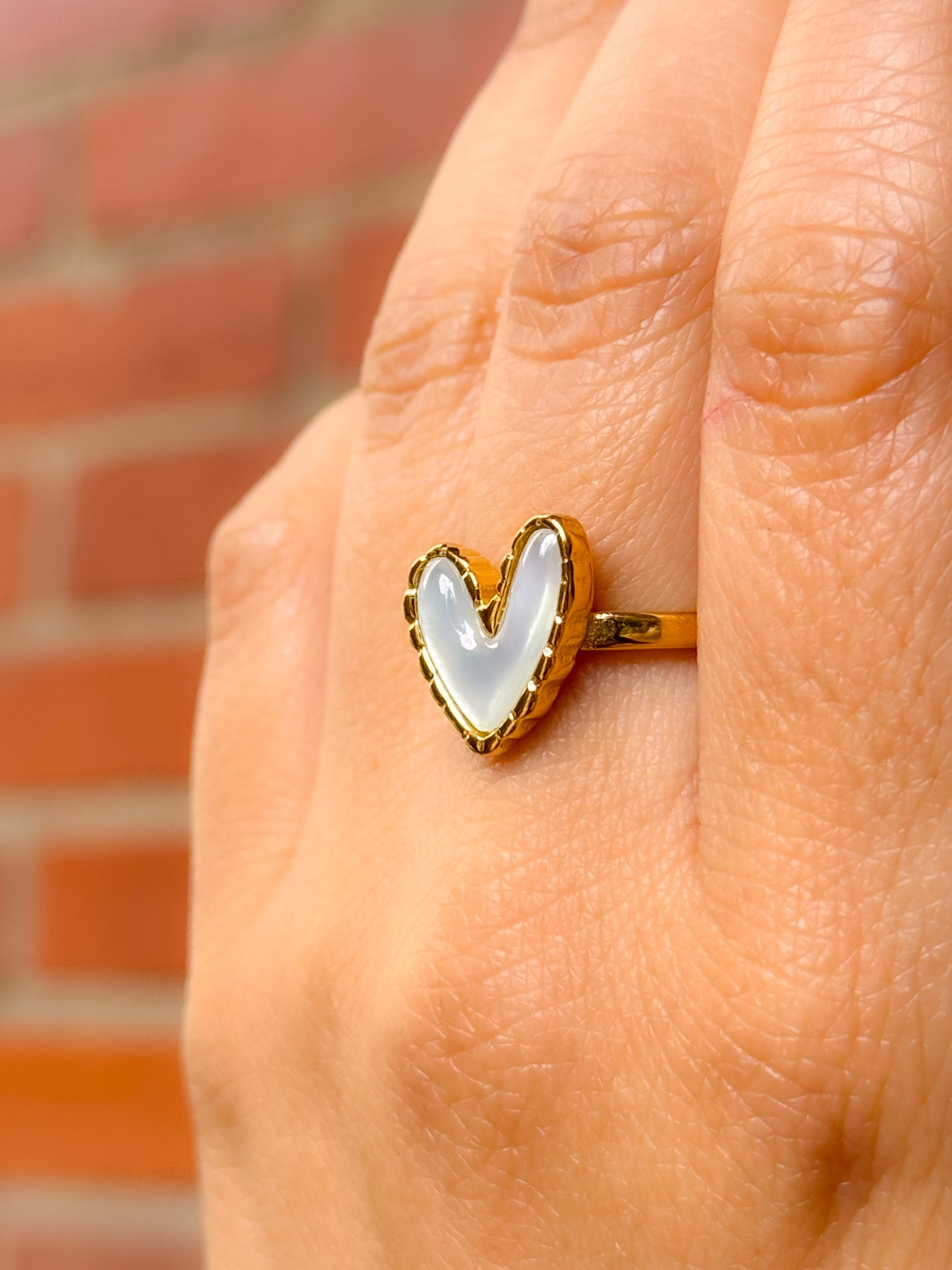 Anillo corazón alma blanca