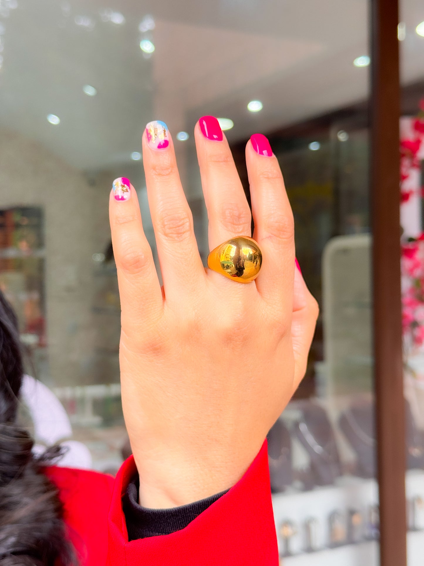 Anillo chunky circulo grande