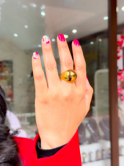 Anillo chunky circulo grande