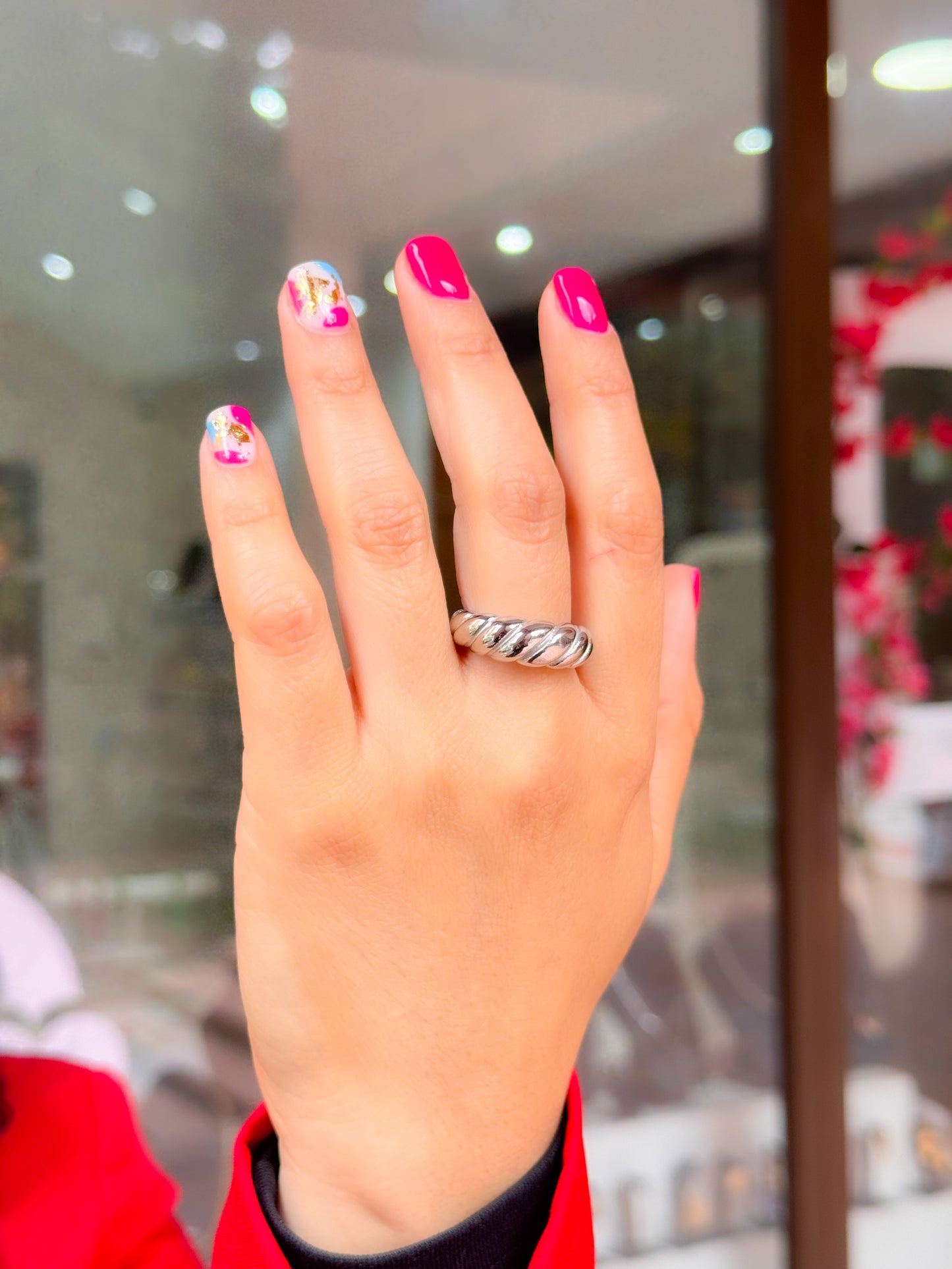 Anillo trenza de acero