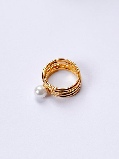 Anillo perla blanca