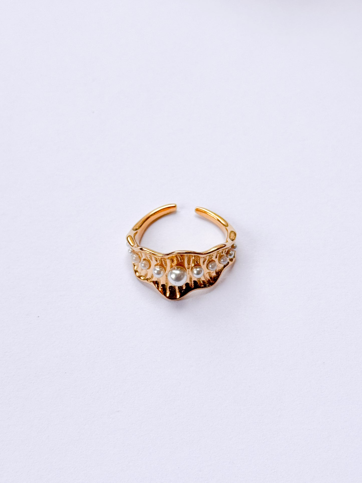 Anillo manto perlado