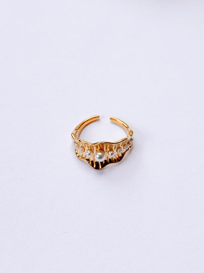 Anillo manto perlado