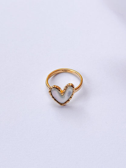 Anillo corazón alma blanca