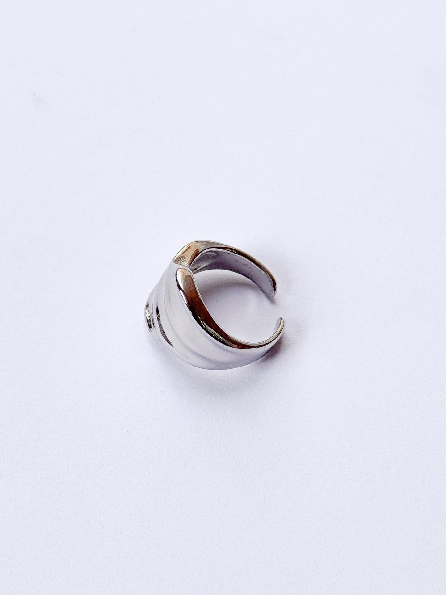 Anillo impacto plateado