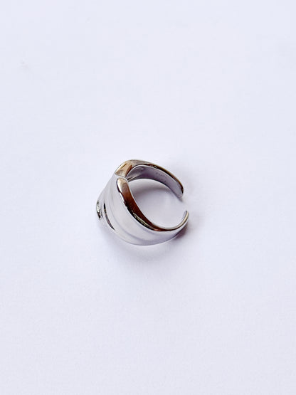 Anillo impacto plateado