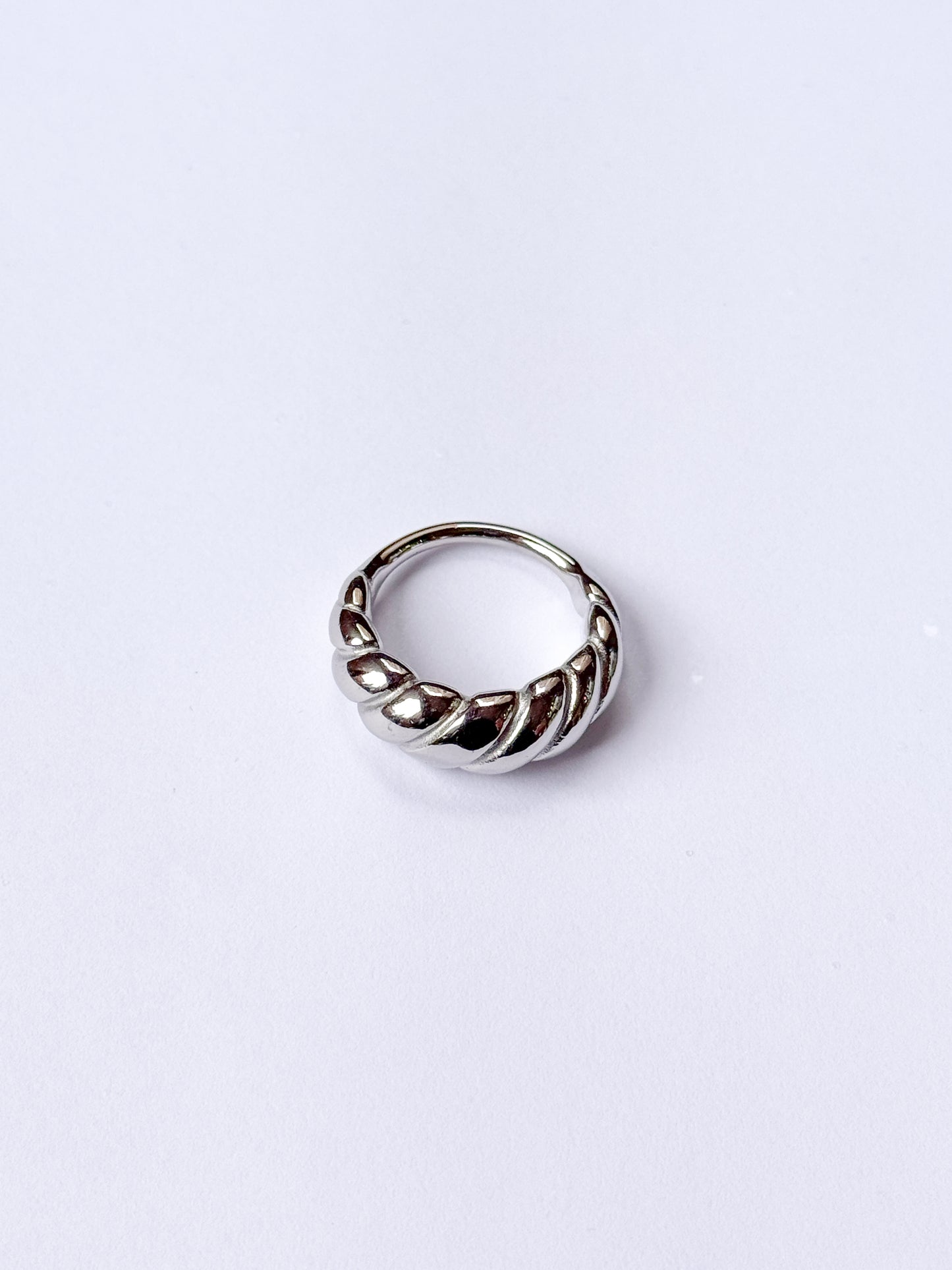 Anillo trenza de acero