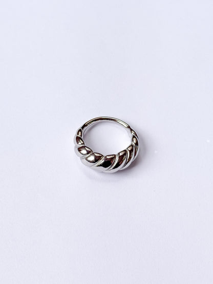 Anillo trenza de acero