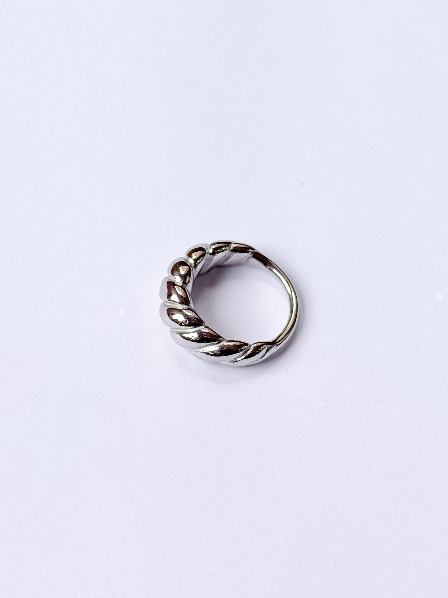 Anillo trenza de acero