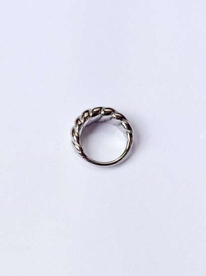 Anillo trenza de acero