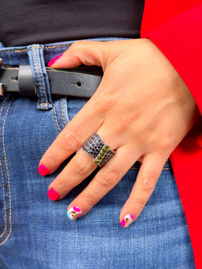 Anillo glamour envejecido