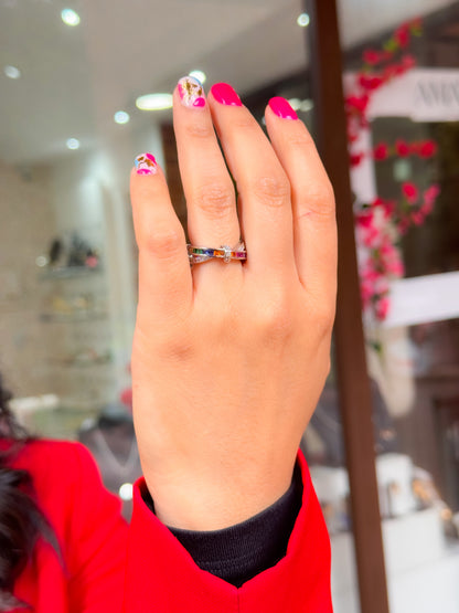 Anillo prisma de colores