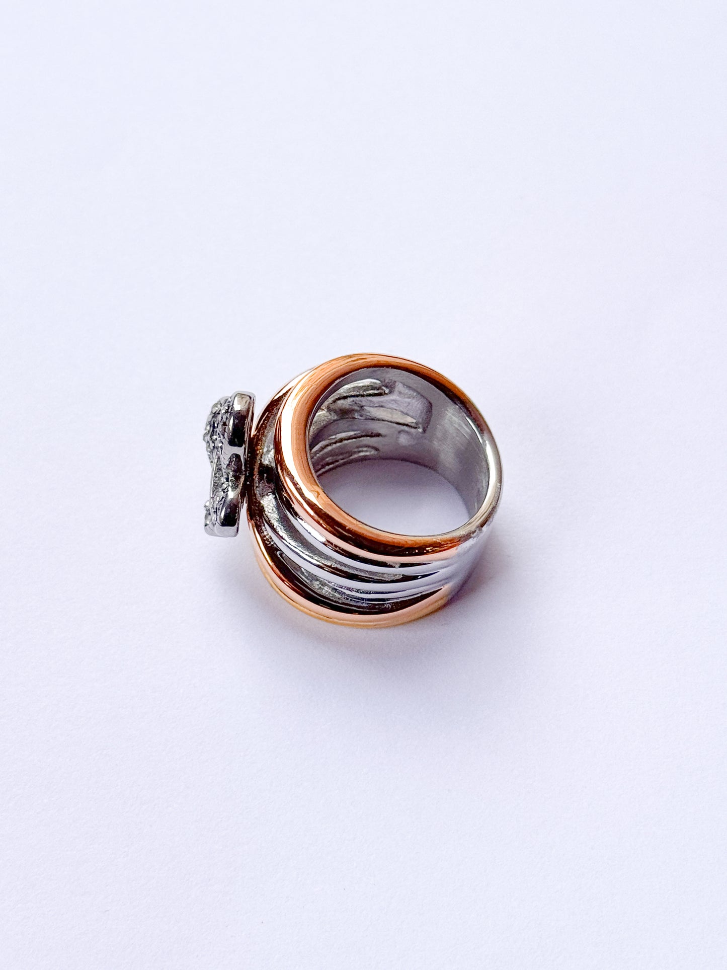 Anillo mariposa dos oros