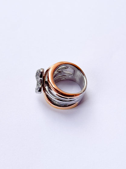 Anillo mariposa dos oros