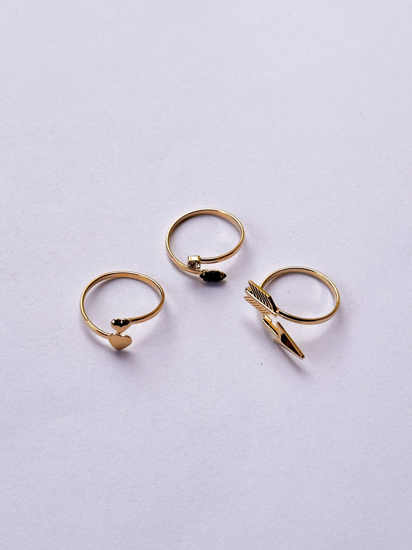 Anillos falanges x3 amor flechado