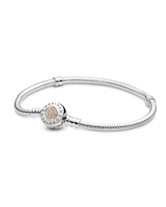 Pulsera broche dos tonos