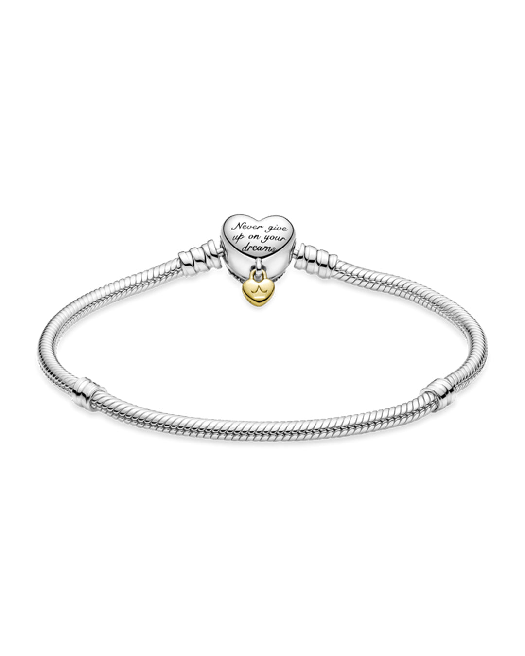 Pulsera con broche corazón colgante