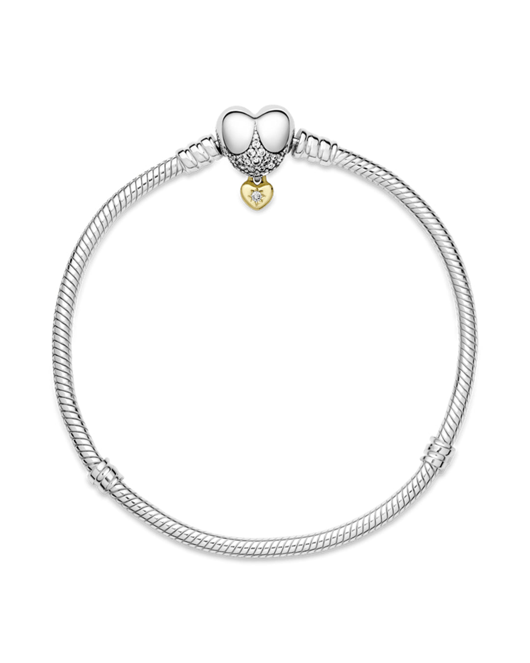 Pulsera con broche corazón colgante