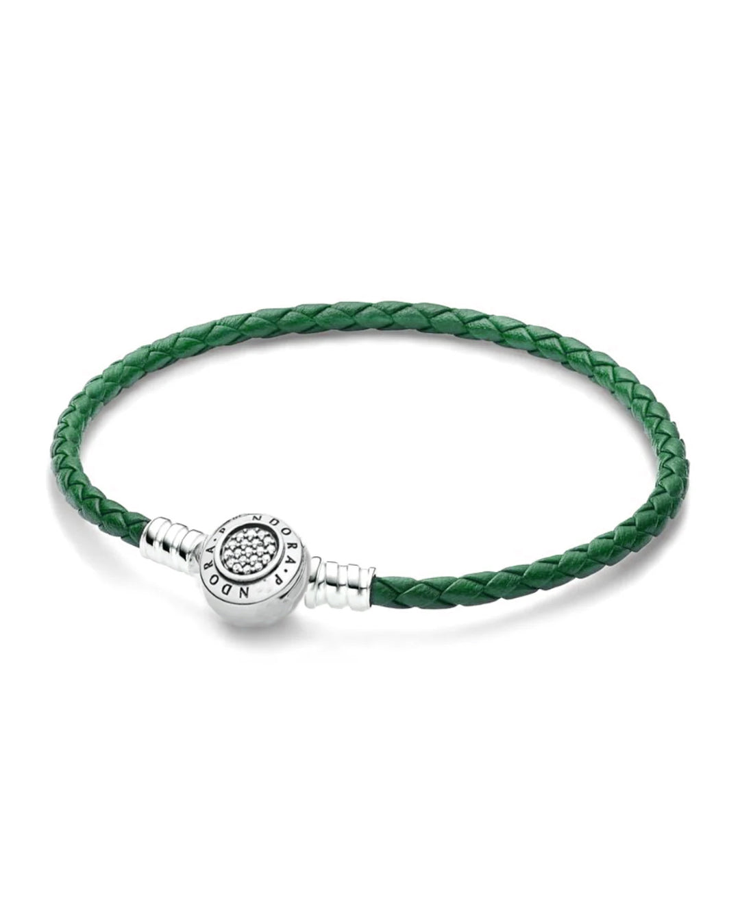 Pulsera cuero broche circular