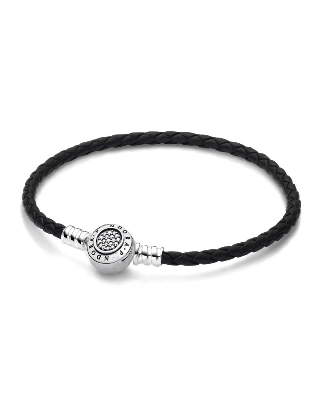 Pulsera cuero broche circular