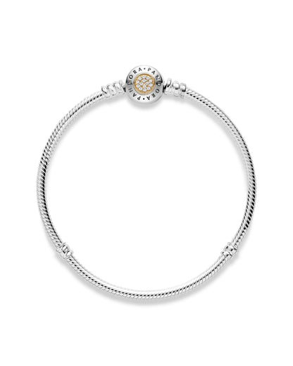 Pulsera broche dos tonos