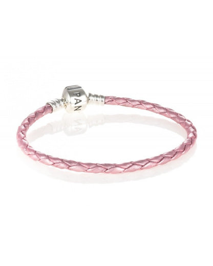 Pulsera cuero broche en cilindro