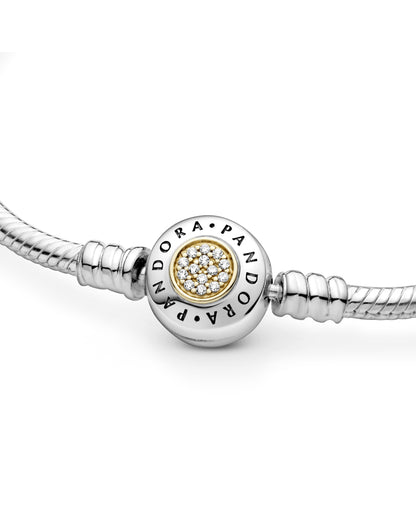 Pulsera broche dos tonos