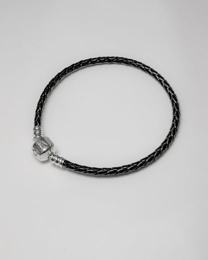 Pulsera cuero broche en cilindro