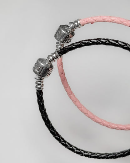 Pulsera cuero broche en cilindro