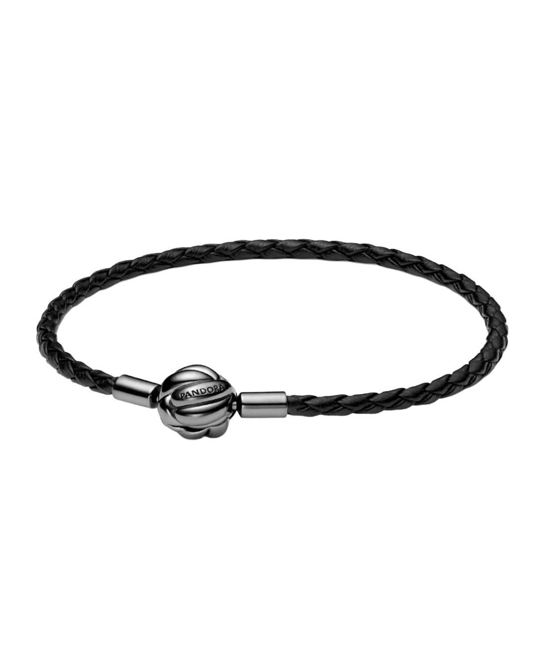 Pulsera cuero con broche negro