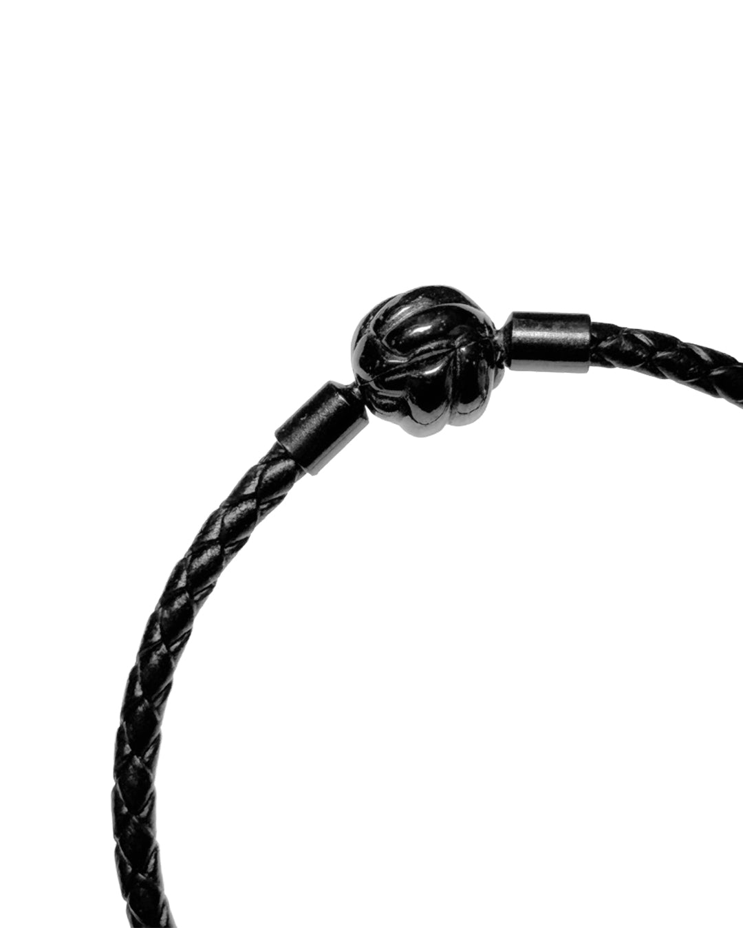 Pulsera cuero con broche negro